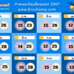 กำหนดเงินเดือนข้าราชการออก ปี 2567