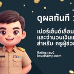 โปรแกรมคำนวณเลื่อนเงินเดือนข้าราชการครู คศ.1 ถึง คศ.5 ใช้งานฟรี จัดทำโดยครูแชมป์ kruchamp.com